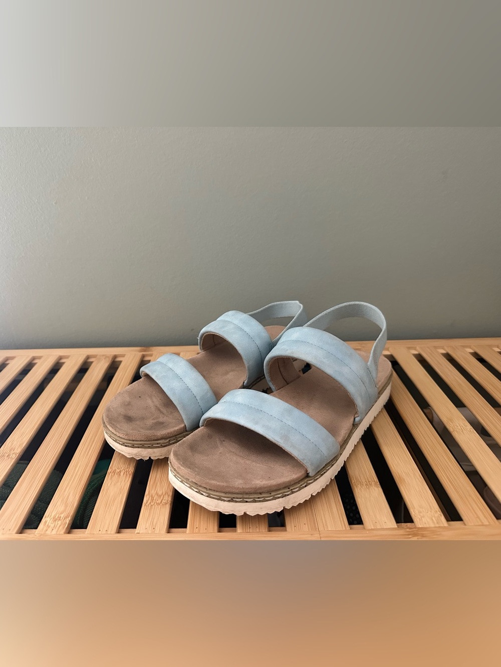 Cat & Jack Light Blue Double-Strap Girls' Sandals